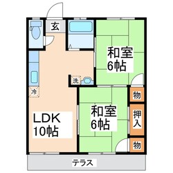 コーポ十五社の物件間取画像